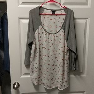 Torrid cherry shirt size 2